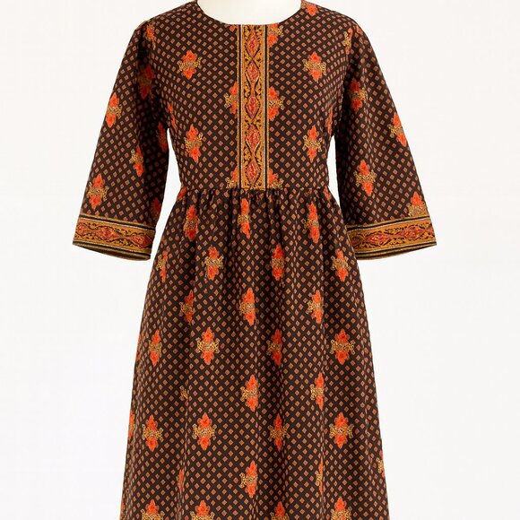 Lady Carol Of New York Dresses & Skirts - Vintage Lady Carol Boho Midi Dress | Size XL (Est.) Made USA